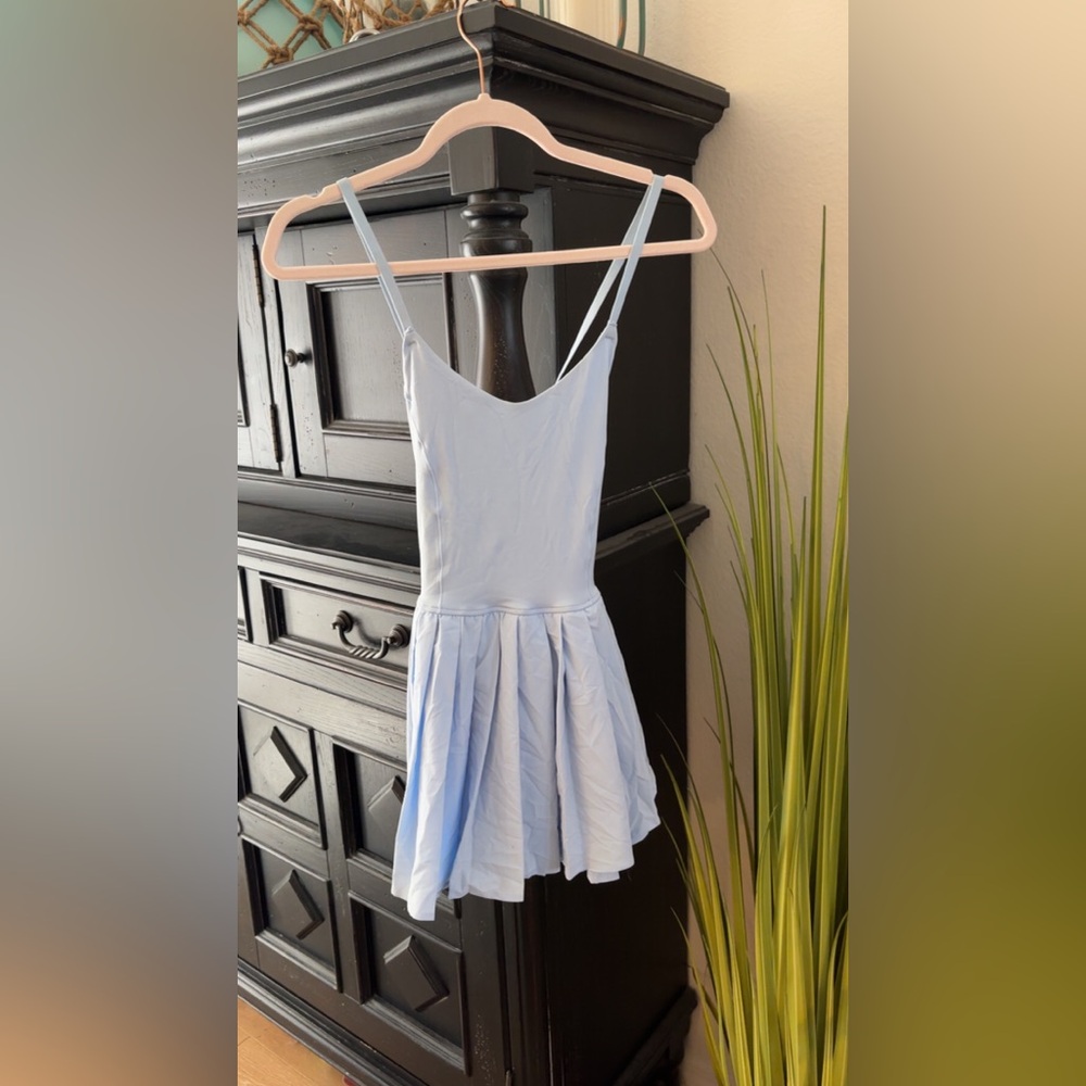 Light Blue Spaghetti Strap tennis Dress